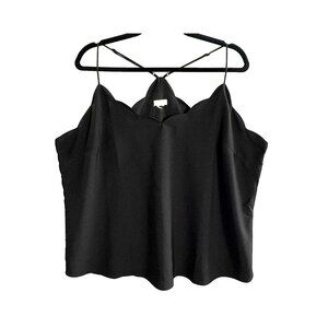 J CREW Women Racerback Scallop Lined Adjustable Straps Cami Top Sz 2XL 31-6
